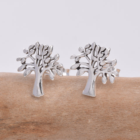 Stud Earrings - Plain Silver