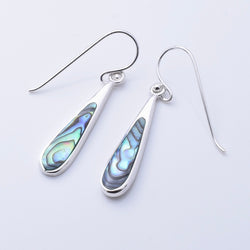 E899 - 925 silver AB slim teardrop earrings