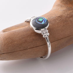 R303 - 925 silver abalone round ring