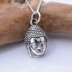 P1172 - 925 silver buddha head pendant