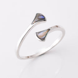 R344 - 925 silver abalone ring