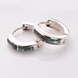 E855 - 925 silver hug abalone earrings