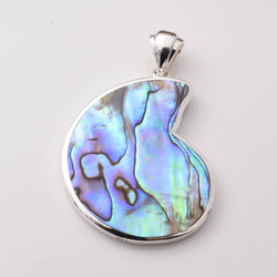 P1181 - 925 silver abalone ammonite pendant