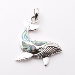 P1214 - 925 silver whale abalone pendant