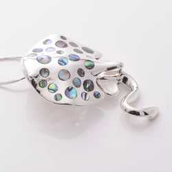 P1150 - 925 silver abalone spotted stingray pendant
