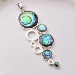 P1180 - 925 silver ascending abalone discs pendant
