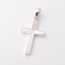 P1131 - 925 silver MOP cross pendant