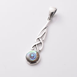 P1091 - 925 silver shell celtic pendant