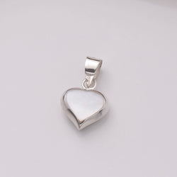 P1113 - 925 silver & abalone heart pendant