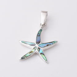 P1123 - 925 silver abalone starfish pendant