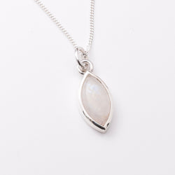 P1221 - 925 silver moonstone marquis pendant