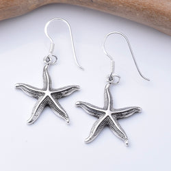 E884 - 925 silver starfish earrings