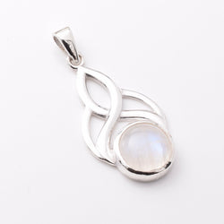 P1230 - 925 silver moonstone celtic pendant