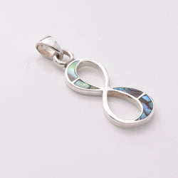 P1101 - 925 silver abalone infinity pendant