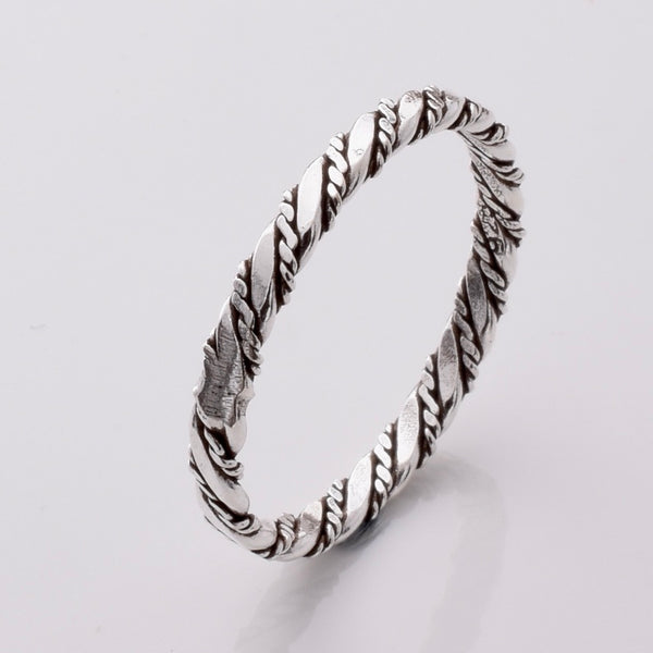 R313 - 925 silver braided ring – Java Designs