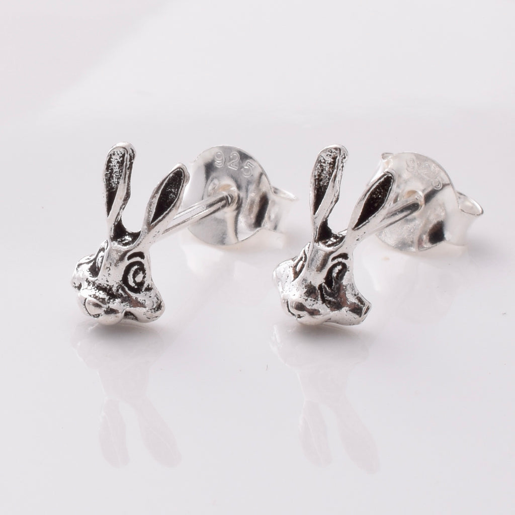 S905 - 925 silver bunny stud earrings
