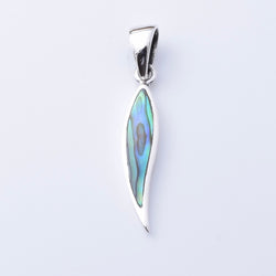P1176 - 925 silver abalone slimline pendant