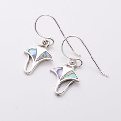E812 - 925 silver abalone stingray earrings