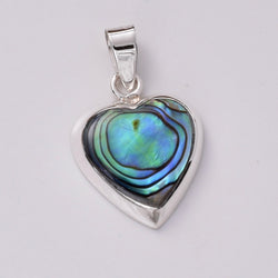 P977 - 925 silver abalone heart pendant
