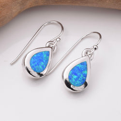 E895 - 925 silver SBO teardrop earrings