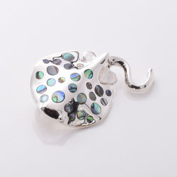 P1150 - 925 silver abalone spotted stingray pendant