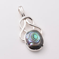 P1182 - 925 silver abalone celtic pendant