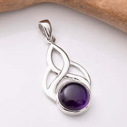 P1229 - 925 silver amethyst celtic pendant