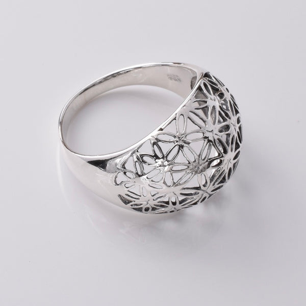 R268 - 925 silver seed of life ring – Java Designs