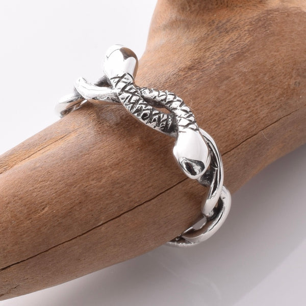 R335 - 925 silver twisted snake ring – Java Designs