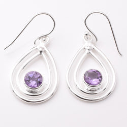 E857 - 925 silver amethyst earrings