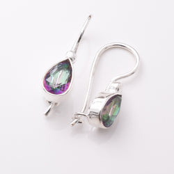 E862 - 925 silver and mystic topaz teardrop earrings