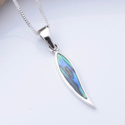 P1176 - 925 silver abalone slimline pendant