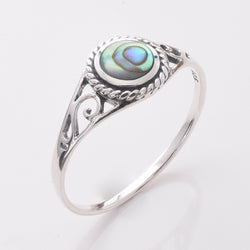R302 - 925 silver and abalone ring