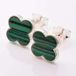 S1006 - 925 silver clover leaf stud earrings