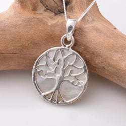 P1094 - 925 silver MOP tree of life pendant