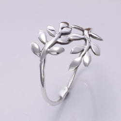 R186 - 925 silver olive leaf wrap ring