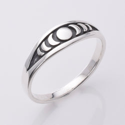 R239 - 925 silver moon phase ring