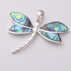 P959 - 925 Silver and abalone dragonfly pendant