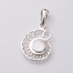 P958 - 925 Silver and abalone ammonite pendant