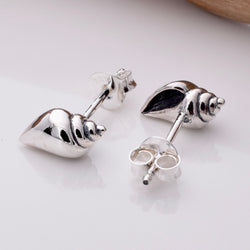 S767 - 925 silver seashell stud earrings