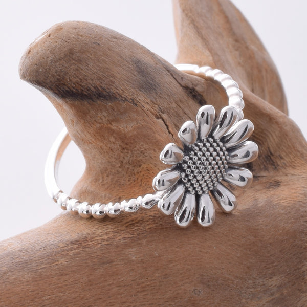 R220 - 925 Silver sunflower ring – Java Designs