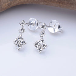 S1073 - 925 silver CZ stud earrings