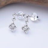S1073 - 925 silver CZ stud earrings