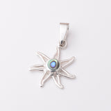 P1133 - 925 silver sunburst shell pendant