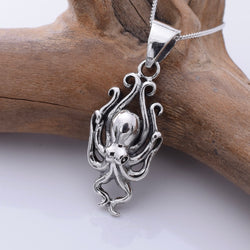 P1324 - 925 silver small octopus pendant