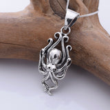 P1324 - 925 silver small octopus pendant