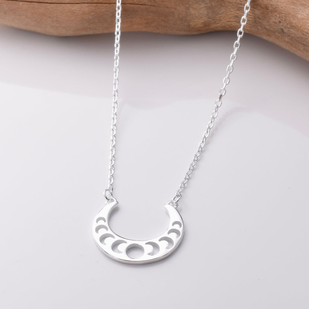 P1044 - 925 silver moonphase necklace