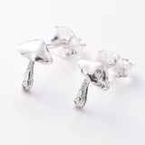 S821 - 925 silver toadstool stud earrings