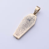 P1325 - Bronze coffin skull  pendant