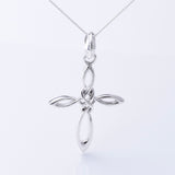 P1277 - 925 silver knotwork cross pendant